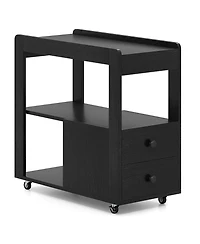 sumyeg 2-Drawer Sofa Side Table with Shelves for Living Room