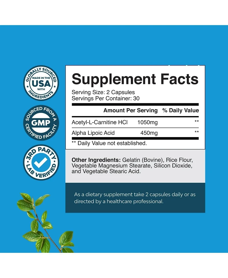 Nature's Craft Ala & Alc Capsules, 60ct