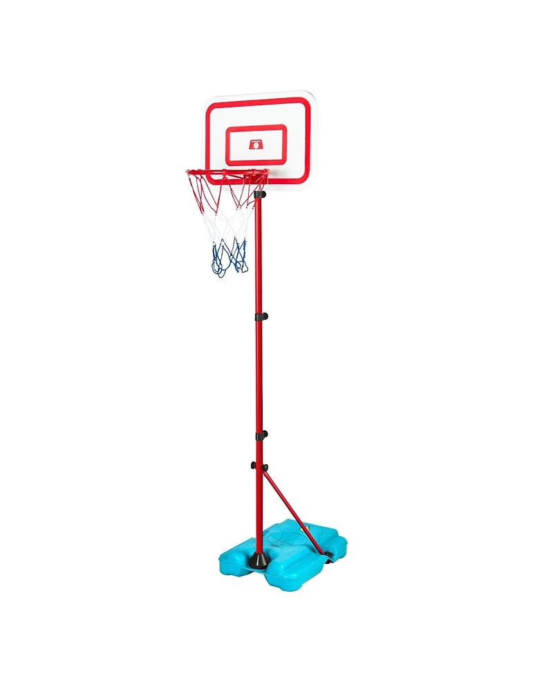 Hongge Kids Adjustable Basketball Hoop Set with Height Adjustment and Indoor Outdoor Play Accessories
