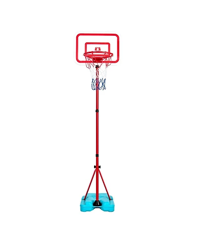 Hongge Kids Adjustable Basketball Hoop Set with Height Adjustment and Indoor Outdoor Play Accessories