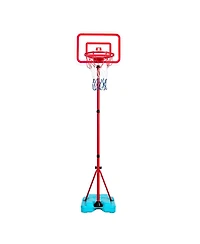 Hongge Kids Adjustable Basketball Hoop Set with Height Adjustment and Indoor Outdoor Play Accessories