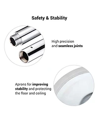 Yescom 3 Pack 9.25 Ft Spinning Static Dancing Pole Kit for Fitness Studio Club Silver