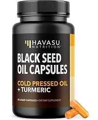 Havasu Nutrition Black Seed Oil + Turmeric Liquid Capsules, 60ct