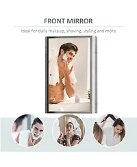 HomCom Bathroom Wall Mount Mirro Medicine Storage Cabinet 3 Level New