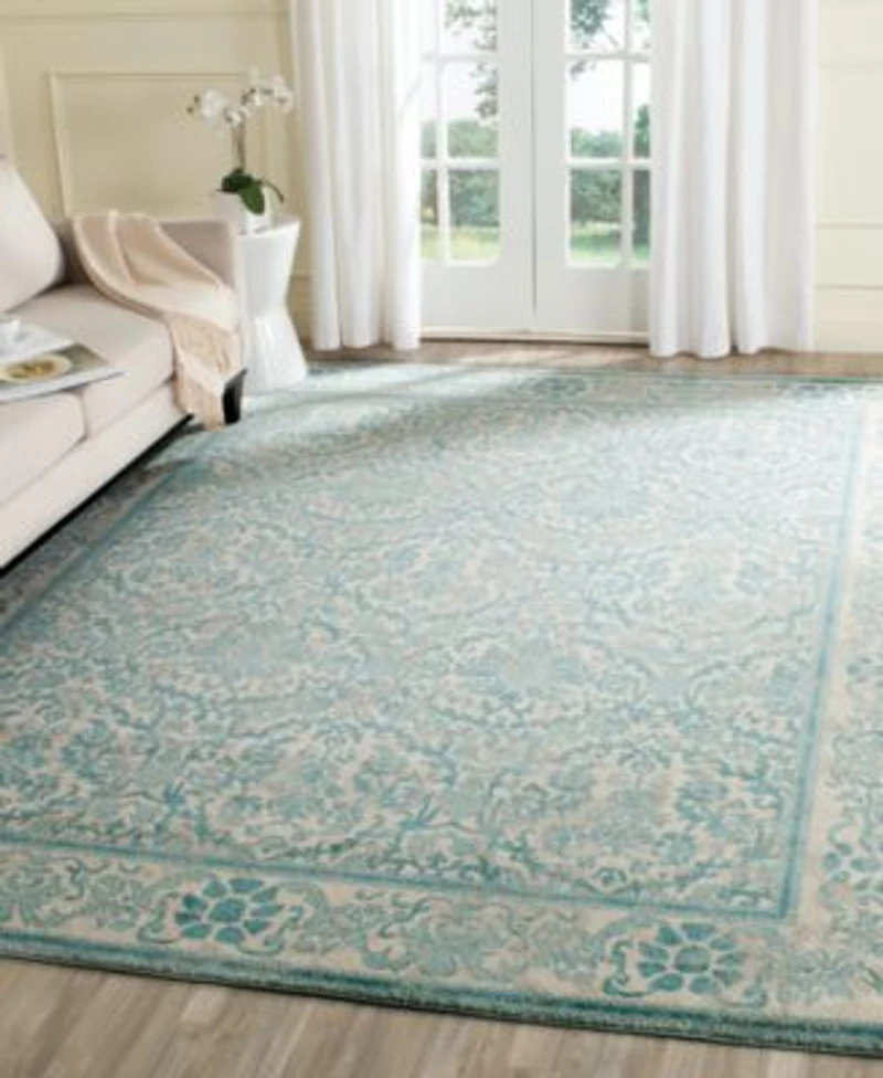 Safavieh Evoke Evk242c Ivory Light Blue Area Rugs