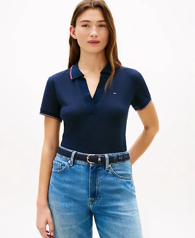 Tommy Hilfiger Women's Classic Pique Short-Sleeve Polo T-Shirt