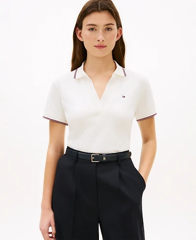 Tommy Hilfiger Women's Classic Pique Short-Sleeve Polo T-Shirt