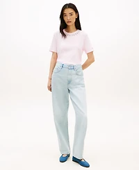 Tommy Hilfiger Women's Ribbed Bling T-Shirt