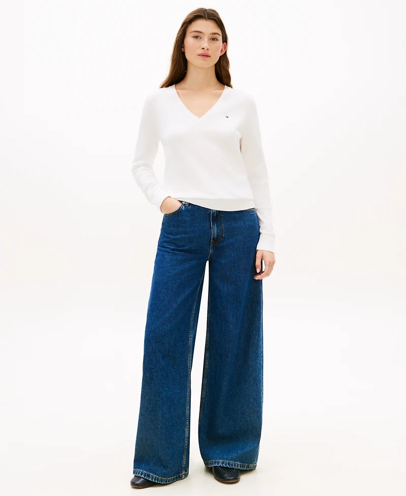 Tommy Hilfiger Women's V-Neck Knit Sweater