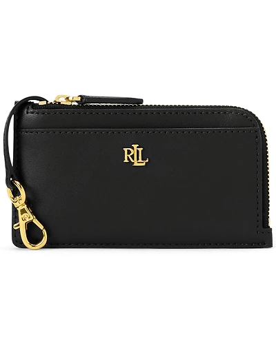 Lauren Ralph Leather L-Zip Card Case Wallet
