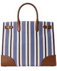 Lauren Ralph Lauren Striped Canvas Medium Devyn Tote Bag