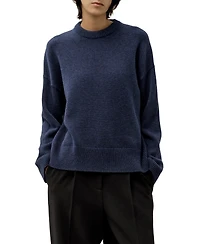 Lilysilk Women's Oversized Crewneck Wool-Cashmere Sweater