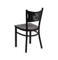 Emma+Oliver 2 Pack Coffee Back Metal Restaurant Chair
