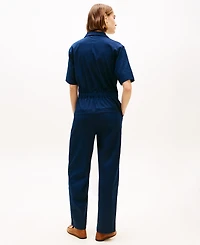 Tommy Hilfiger Women's Utility Shirt Short-Sleeve Jumpsuit