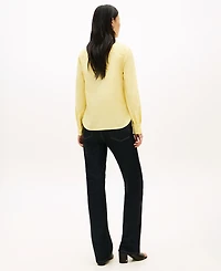 Tommy Hilfiger Women's Classic Poplin Roll-Tab Long-Sleeve Shirt