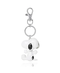 Peanuts Snoopy Keychain, Silver-Tone Enamel Bag Charm