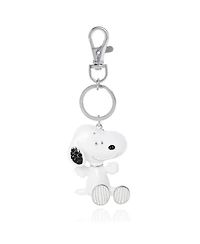 Peanuts Snoopy Keychain, Silver-Tone Enamel Bag Charm
