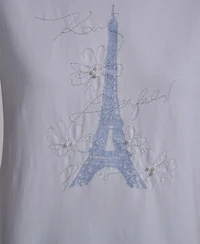 Karl Lagerfeld Paris Women's Crewneck Eiffel Tower T-Shirt