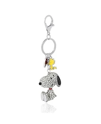 Peanuts Snoopy Crystal Keychain with Woodstock Charm