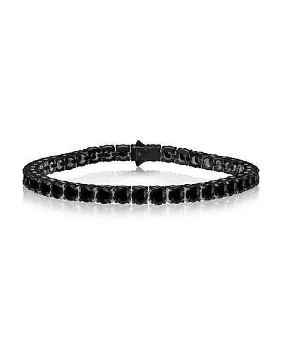 Stainless Steel, Round Cz Tennis Bracelet