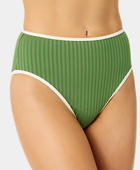 California Waves Women's Wide Rib Bound Swim Bottoms