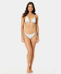 California Waves Women's Ditsy Reversible-Tie Side Swim Bottoms