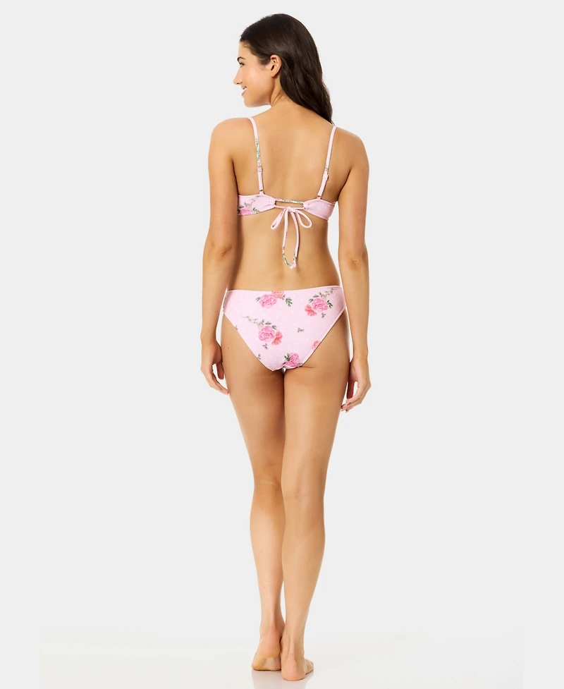 California Waves Women's Solid Low-Rise Swim Bottoms