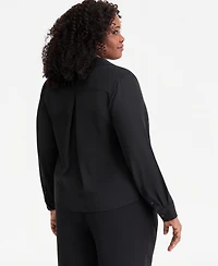 On 34th Trendy Plus Collared Button-Front Shirt, Macy's Exclusive