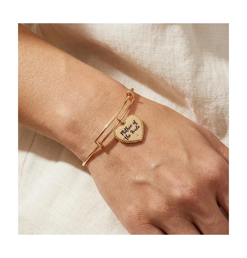 Mother Of The Bride Heart Bangle Bracelet