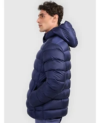 4F Men's trekking down jacket with natural filling -navy