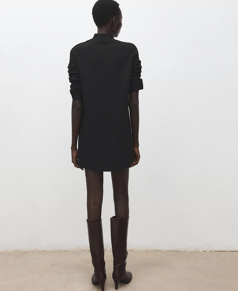 Mango Women's Button Knit Dress