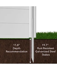 Casafield 42" x 42" Privacy Screen - Outdoor Vinyl Fence Panel Enclosure for Ac / Trash Bins / Pool Equipment - White
