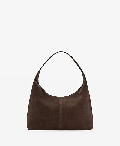 Mango Women's Stitching Suede Shoulder Bag