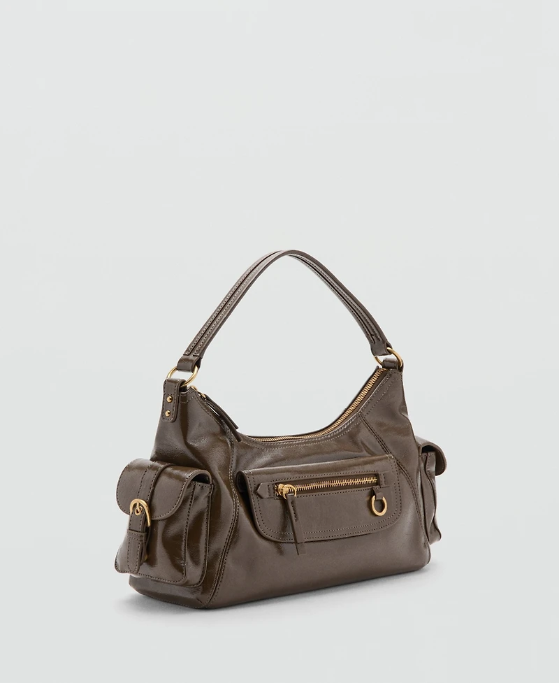 Mango Women's Pockets Shoulder Bag