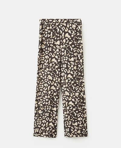 Mango Women's Elastic Waist Printed Pants