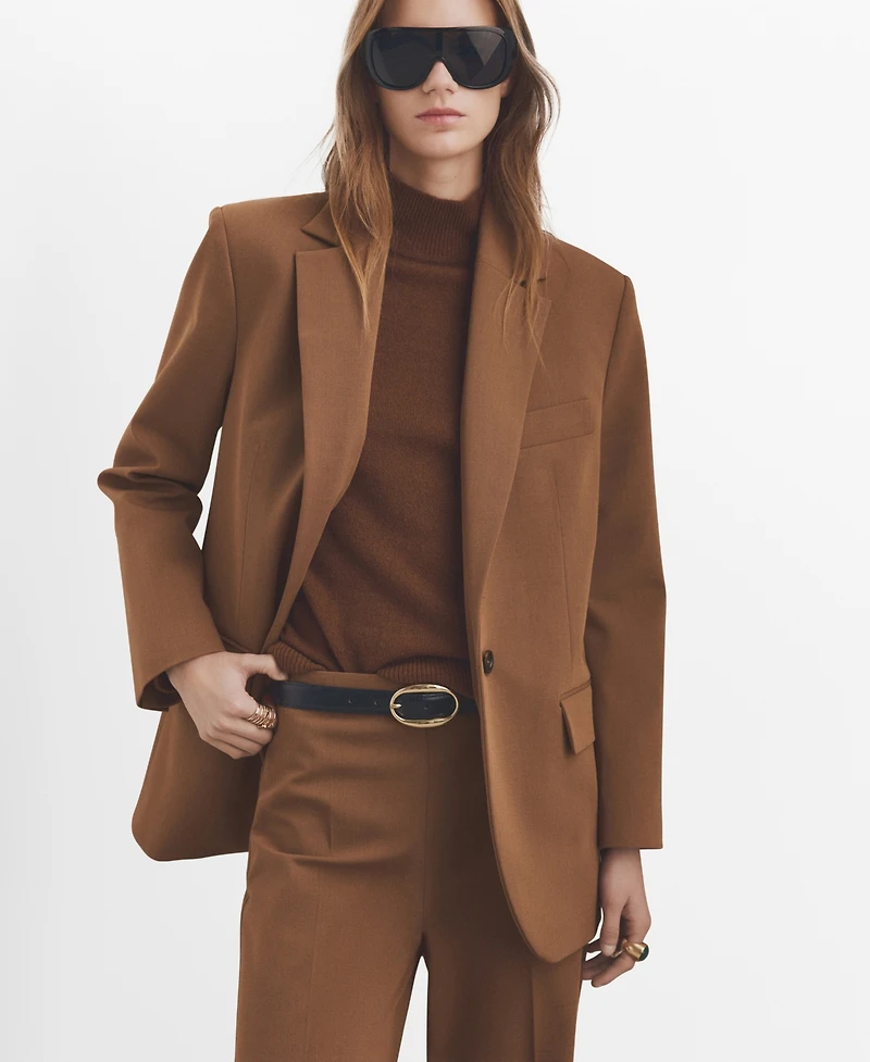 Mango Women's Wide Leg Suit Pants