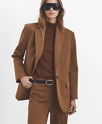 Mango Women's Wide Leg Suit Pants