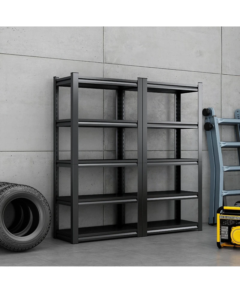 Boyel Living 72"H 5 Tier Metal Shelves for Storage Garage Shelves Adjustable Garage Shelf Industrial Shelving Unit Storage Utility Rack