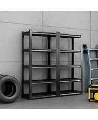 Boyel Living 72"H 5 Tier Metal Shelves for Storage Garage Shelves Adjustable Garage Shelf Industrial Shelving Unit Storage Utility Rack