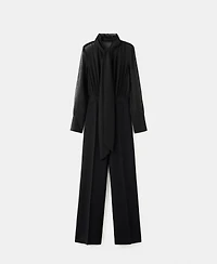 Mango Women's Scarf And Rhinestones Combined Jumpsuit