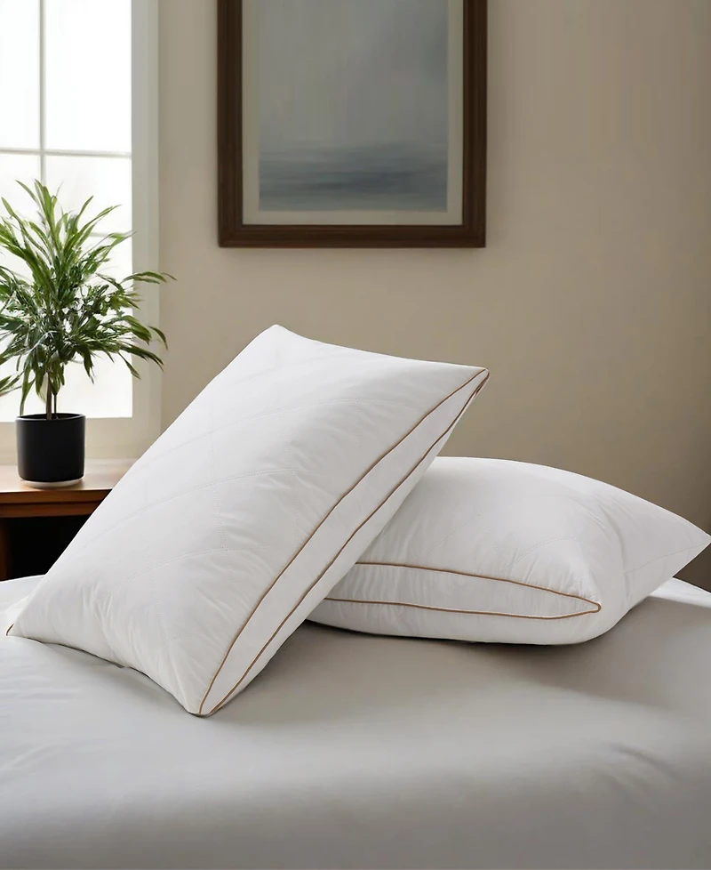 Unikome Medium Firm Goose Down Feather 2-Pack Pillows, Standard
