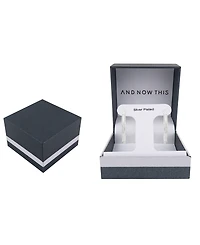 And Now This Crystal Post Tiwsted C Hoop Earrings