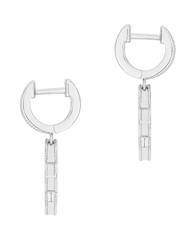 And Now This Crystal Flower Hinged Hoop Earrings