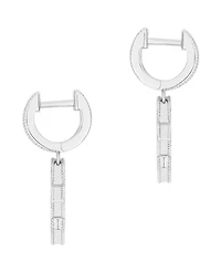 And Now This Crystal Flower Hinged Hoop Earrings