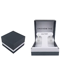 And Now This Crystal Post C Hoop Earrings