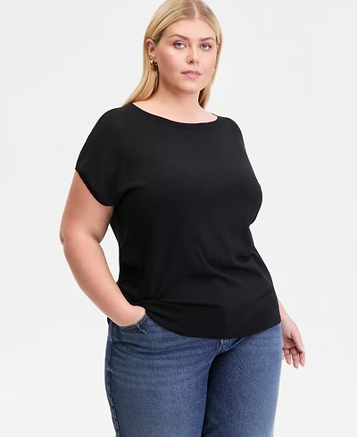 I.n.c. International Concepts Plus Dolman-Sleeve Sweater, Macy's Exclusive