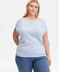 I.n.c. International Concepts Plus Dolman-Sleeve Sweater, Macy's Exclusive