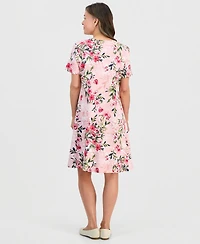 Style & Co Petite Short-Sleeve Floral T-Shirt Dress, Created for Macy's