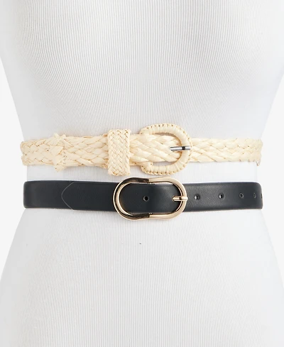 On 34th 2-Pc. Seasonal Braid and Pant Belt Set, Macy's Exclusive