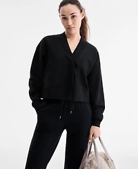 Id Ideology Women's Fleece Cropped Cardigan, Macy's Exclusive